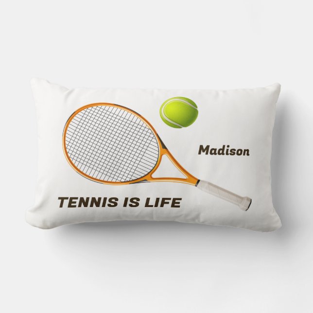 Aangepaste naam & tekst Tennis Kussen (Voorkant)