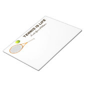 Aangepaste naam & tekst Tennis Notitieblok (Schuin)