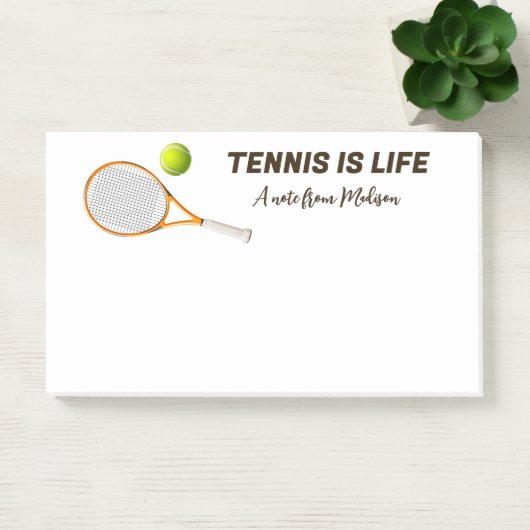 Aangepaste naam & tekst Tennis Post-it® Notes (Kantoor)