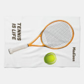 Aangepaste naam & tekst Tennis Theedoek (Horizontaal)