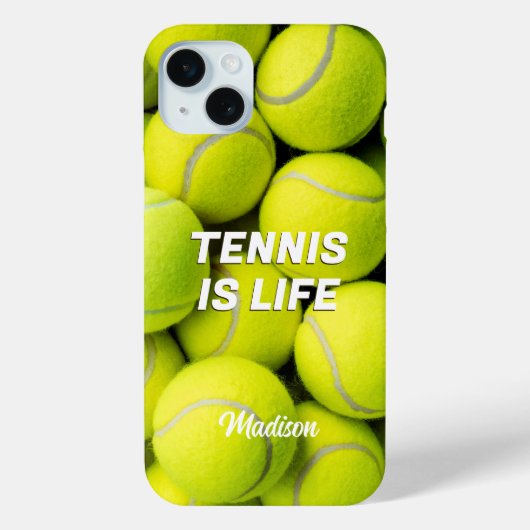Aangepaste naam & tekst Tennisballen Case-Mate iPhone Case (Achterkant)