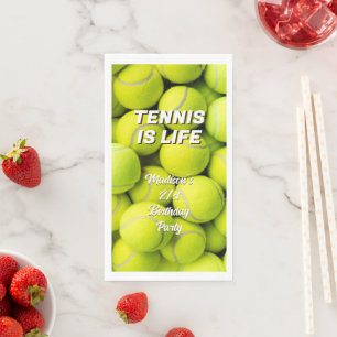 Aangepaste naam & tekst Tennisballen Servet
