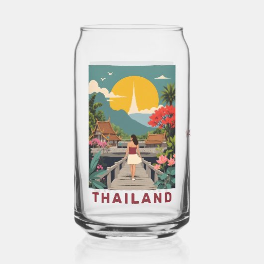Aangepaste naam / tekst Thailand Blikvorm Glas (Voorkant)