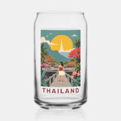 Aangepaste naam / tekst Thailand Blikvorm Glas (Achterkant)