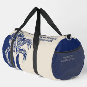 Aangepaste naam & tekst Tropische vakantie Plunjezak (Rechterhoek)