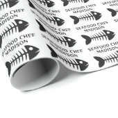 Aangepaste naam & tekst Vis Cadeaupapier (Rol Hoek)