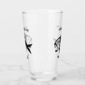 Aangepaste naam & tekst Vis Glas (Links)