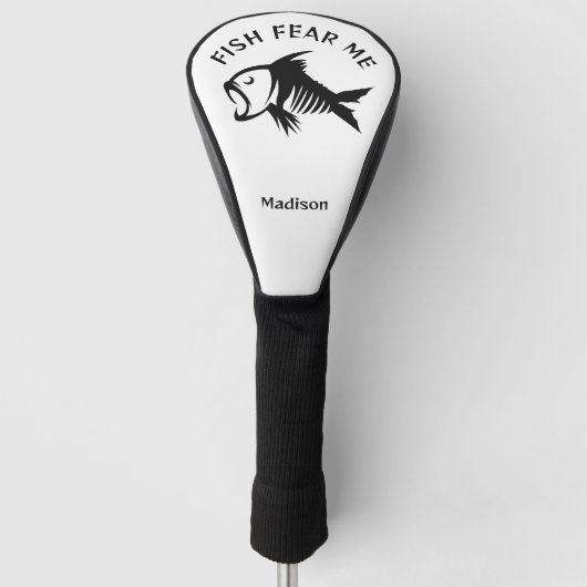 Aangepaste naam & tekst Vis Golfheadcover (Voorkant)