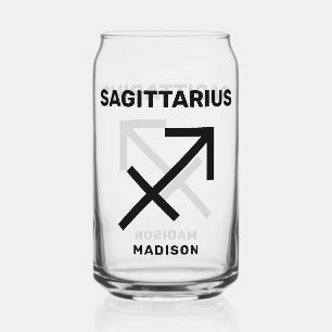 Aangepaste naam / tekst Zodiac Sign Boogschutter Blikvorm Glas