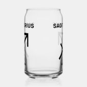 Aangepaste naam / tekst Zodiac Sign Boogschutter Blikvorm Glas (Links)