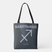 Aangepaste naam / tekst Zodiac Sign Boogschutter Draagtas (Achterkant)