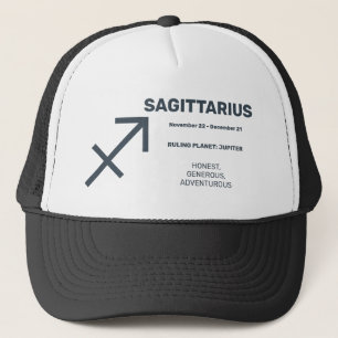 Aangepaste naam / tekst Zodiac Sign Boogschutter Trucker Pet