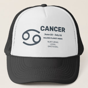 Aangepaste naam / tekst Zodiac Sign Cancer Trucker Pet