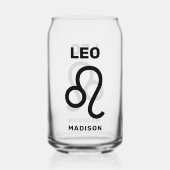 Aangepaste naam / tekst Zodiac Sign Leo Blikvorm Glas (Voorkant)