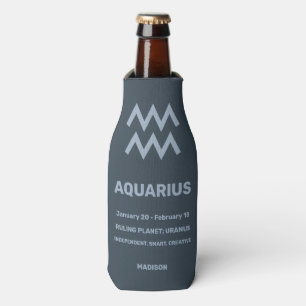 Aangepaste Naam / Tekst Zodiac Sign Waterman Flesjeskoeler