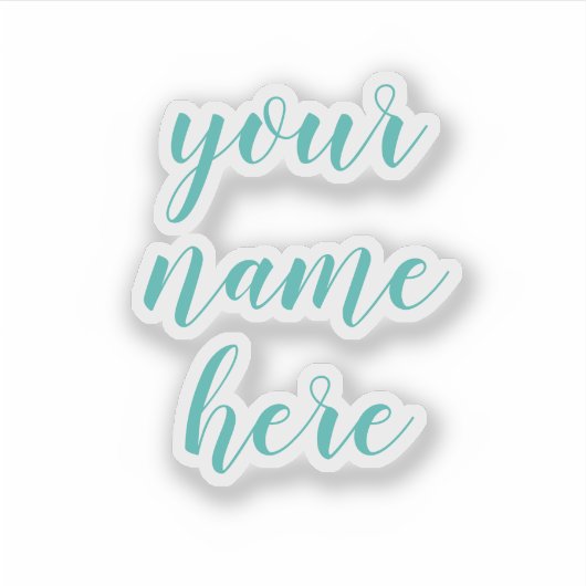 Aangepaste naam Tekstscript waterflesjes Sticker (Voorkant)