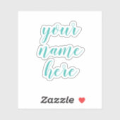 Aangepaste naam Tekstscript waterflesjes Sticker (Vel)