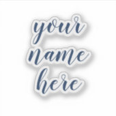 Aangepaste naam Tekstscript waterflesjes Sticker (Voorkant)