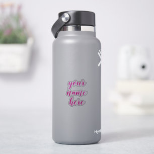 Aangepaste naam Tekstscript waterflesjes Sticker