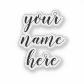 Aangepaste naam Tekstscript waterflesjes Sticker (Voorkant)