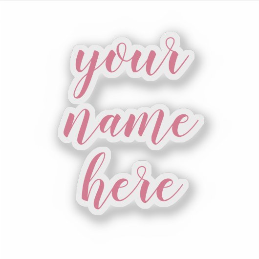 Aangepaste naam Tekstscript waterflesjes Sticker (Voorkant)