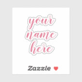 Aangepaste naam Tekstscript waterflesjes Sticker (Vel)