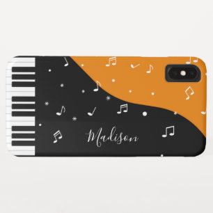 Aangepaste naam Telefoonnummers Piano Music iPhone XS Max Hoesje