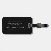 Aangepaste naam Tennis Monogram Bagagelabel (Achterkant horizontaal)