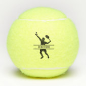 Aangepaste naam Tennis Player Tennisballen (Voorkant)