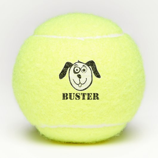 Aangepaste naam tennisballen voor nieuwe hond (Voorkant)