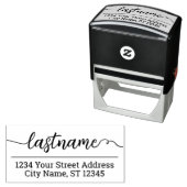 Aangepaste naam Terugkeeradres handgeschreven scri Zelfinktende Stempel (In situ)