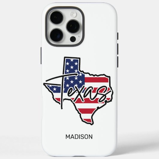 Aangepaste naam Texas Case-Mate iPhone Case (Achterkant)