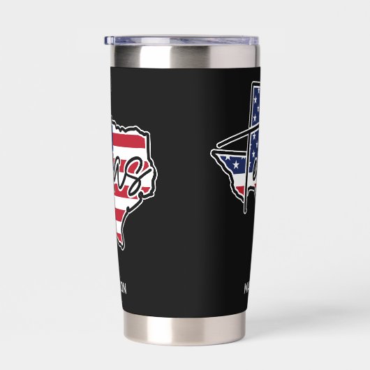 Aangepaste naam Texas Geïsoleerde Drinkbeker (Rechts)