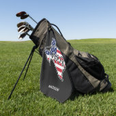 Aangepaste naam Texas Golfhanddoek (Groen)
