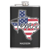 Aangepaste naam Texas Heupfles (Voorkant)