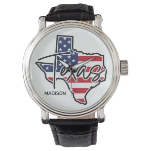 Aangepaste naam Texas Horloge