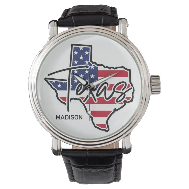 Aangepaste naam Texas Horloge (Voorkant)