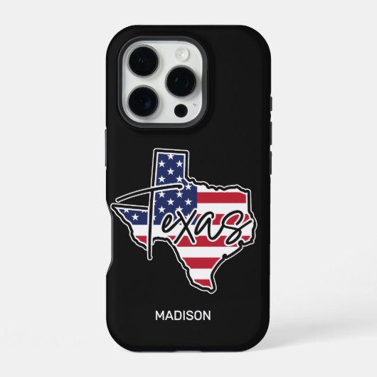Aangepaste naam Texas iPhone Hoesje (Achterkant)