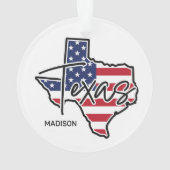 Aangepaste naam Texas Ornament (achterkant)