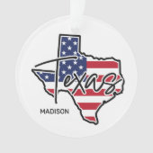 Aangepaste naam Texas Ornament (voorkant)