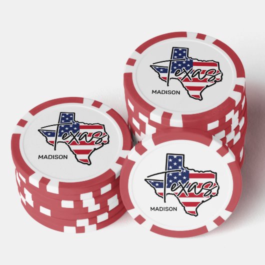 Aangepaste naam Texas Poker Chips (Opstapeling)