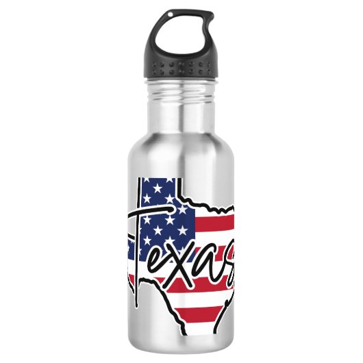Aangepaste naam Texas Waterfles (Voorkant)