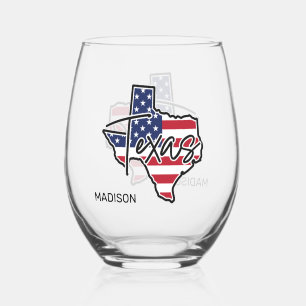 Aangepaste naam Texas Wijnglas Zonder Voet