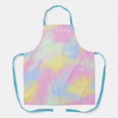 Aangepaste Naam Tie Dye Rainbow Mannen Vrouwen Schort (Voorkant)