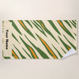 Aangepaste naam Tiger Animal Print Summer Beach To Strandlaken