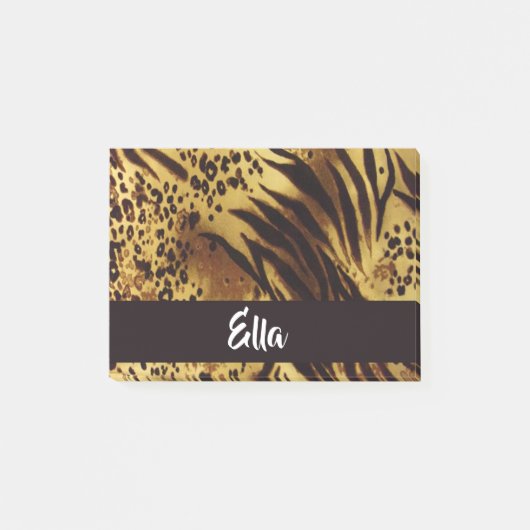 Aangepaste naam tijgerhuidafdruk post-it® notes (Voorkant)