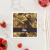 Aangepaste naam tijgerhuidafdruk servet (Insitu)