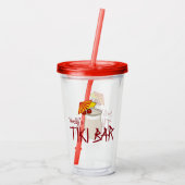 Aangepaste naam Tiki Bar Acryl Drinkbeker (Achterkant)