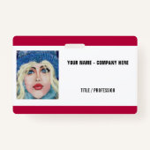 Aangepaste naam Titel Foto Logo Zakelijke badge (Achterkant)