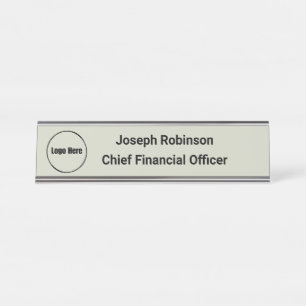Aangepaste Naam Titel Logo White Sage Bureau Naambordje